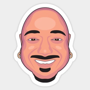 Giant Floating Bald Head Sticker